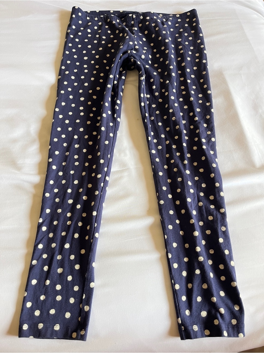 Arizona Jean Co Navy Blue White Polka Dot Leggings Pants Size XL Extra Large